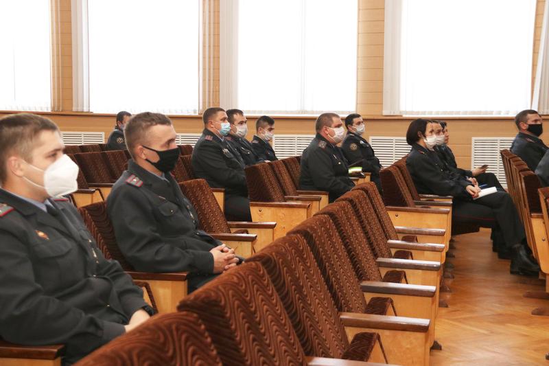 Валерий Полищук на встрече с милиционерами в Мстиславле