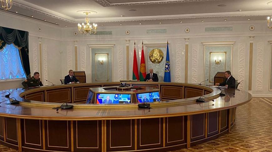 Лукашенко принял участие в онлайн-саммите ОДКБ