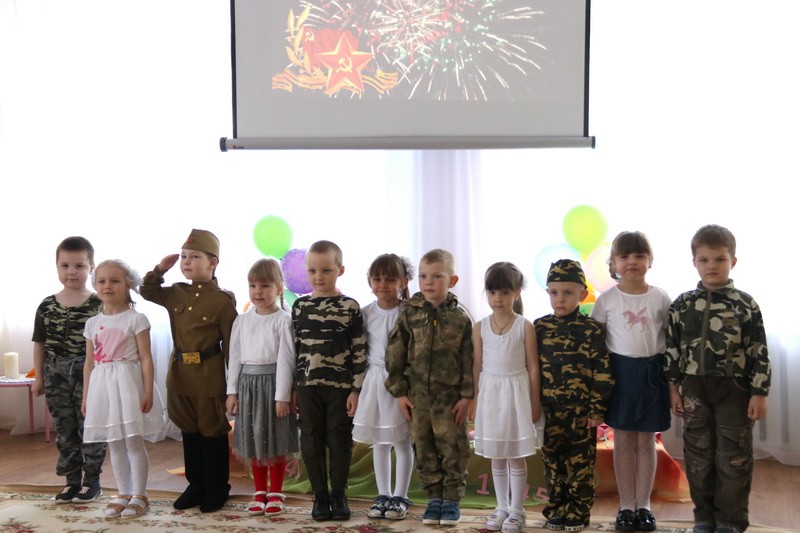 Посмотрите, как воспитанники детского сада отметили День Победы