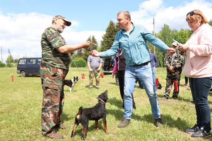 В Мстиславле на охотничьей выставке определили лучшую собаку
