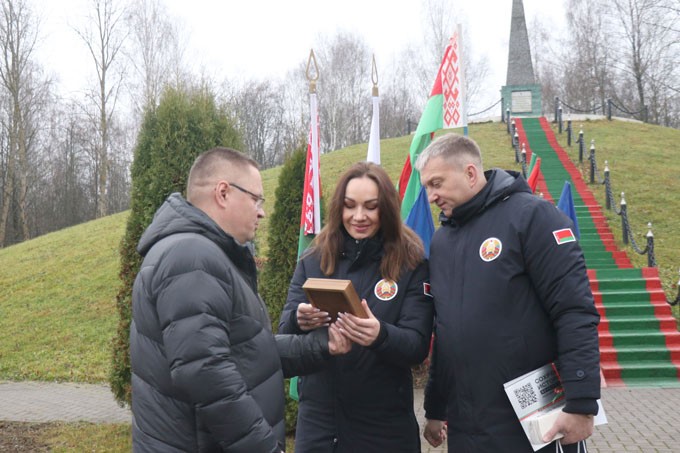 Участников республиканской акции «Символ единства» встречал Мстиславль. Фото и видео