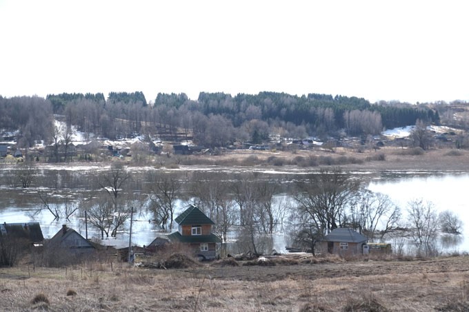 В Мстиславском районе реки вышли из берегов. Фотофакт