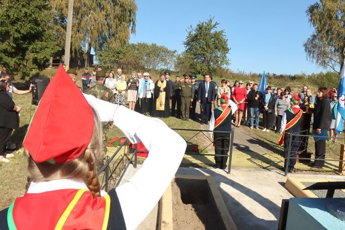 В Мстиславском районе перезахоронили останки воина, погибшего в годы Великой Отечественной