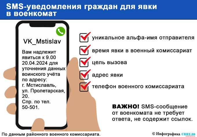 Белорусам военкоматы будут рассылать СМС-оповещения. В чём причина