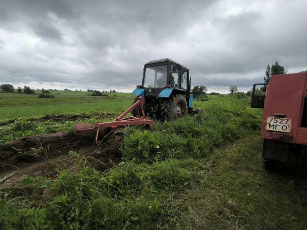 В районе тушили большой условный торфяной пожар