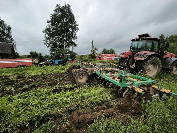 В районе тушили большой условный торфяной пожар