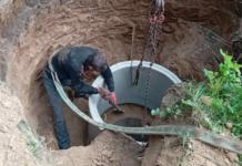 В районе продолжают вести ремонт колодцев