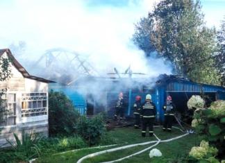 Жилой дом горел в Мстиславском районе.