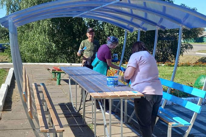 Как в Мазоловском сельсовете работают по благоустройству территорий