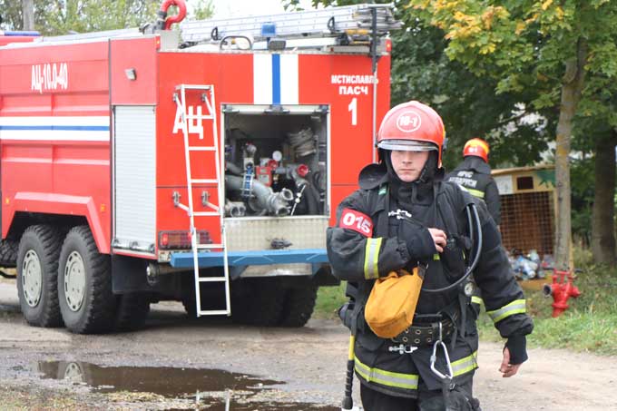 В Мстиславле отработали действия при взрыве на котельной.