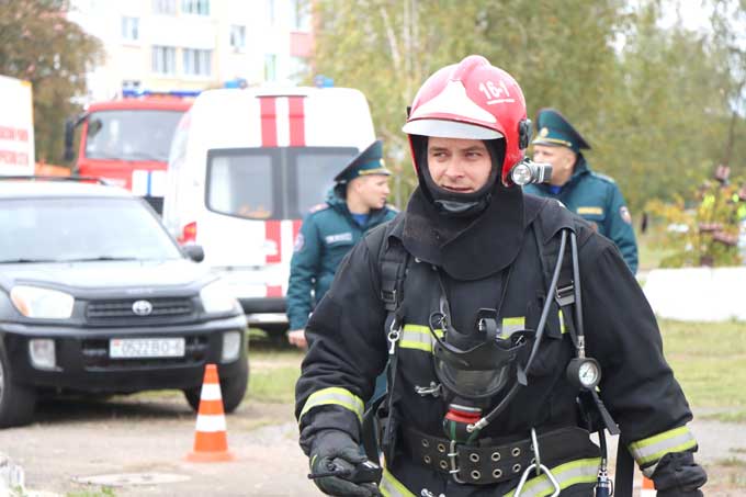 В Мстиславле отработали действия при взрыве на котельной