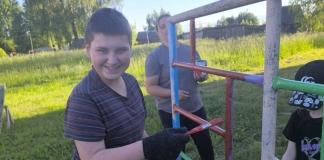 В аг. Мишни обновили детскую площадку