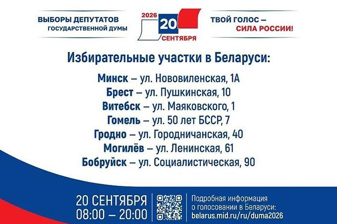 Граждане России смогут проголосовать на выборах в Госдуму в Беларуси